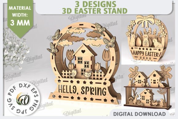 3D Easter Decor Laser Cut Bundle