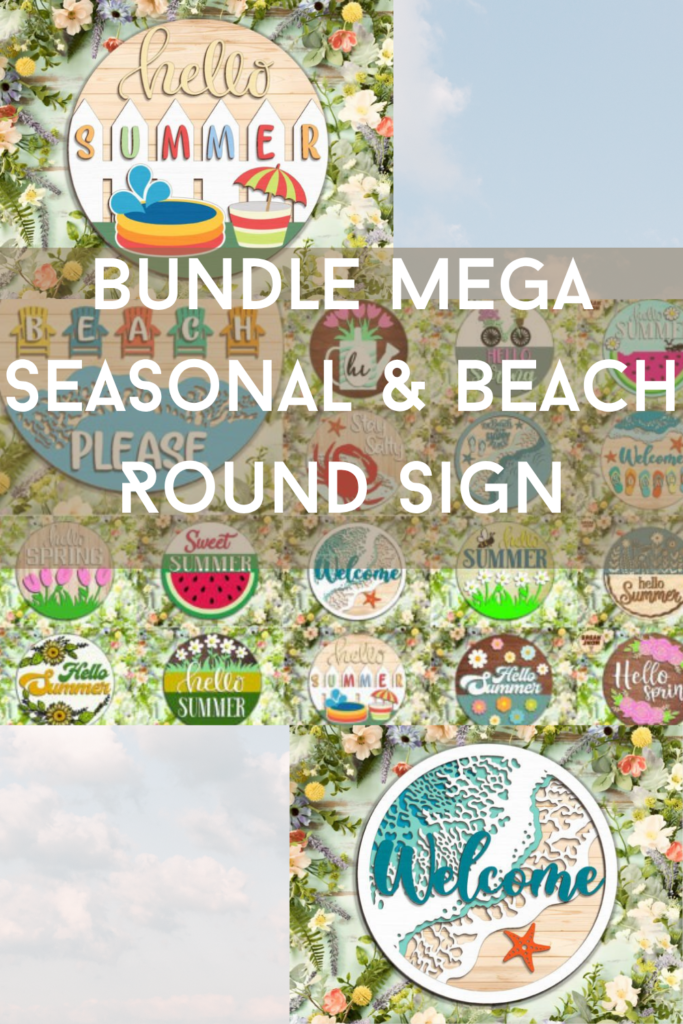 Bundle Mega Seasonal & Beach Round Sign