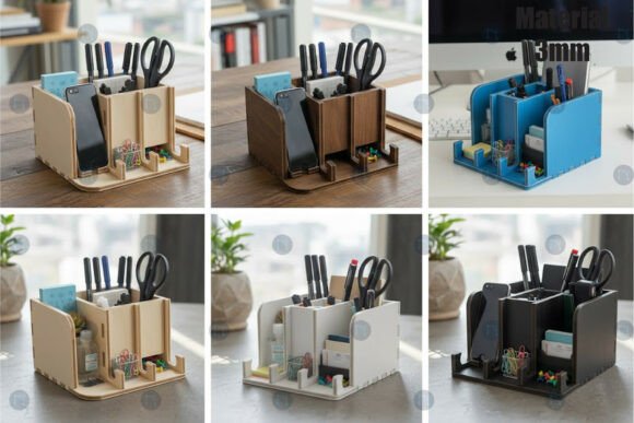 Cell Phone Holder with Desk Organizer
