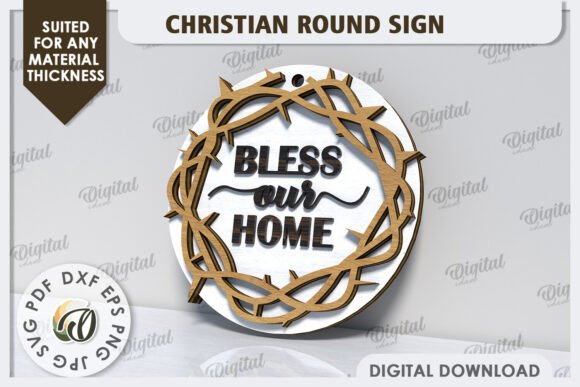 Christian Round Signs Laser Cut Bundle