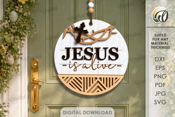 Easter Round Signs Bundle Laser Cut