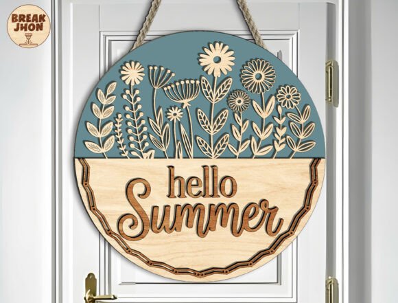 Floral Door Sign SVG