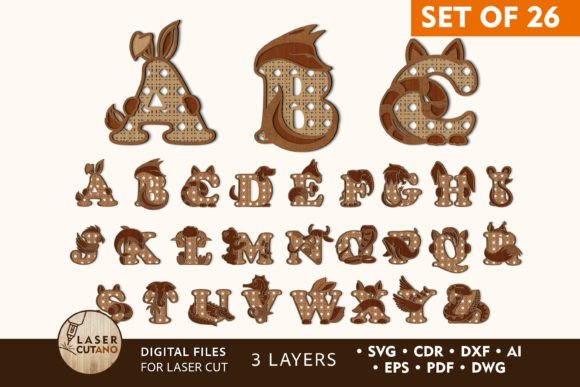 Kids ALPHABET Multilayer Cut Bundle