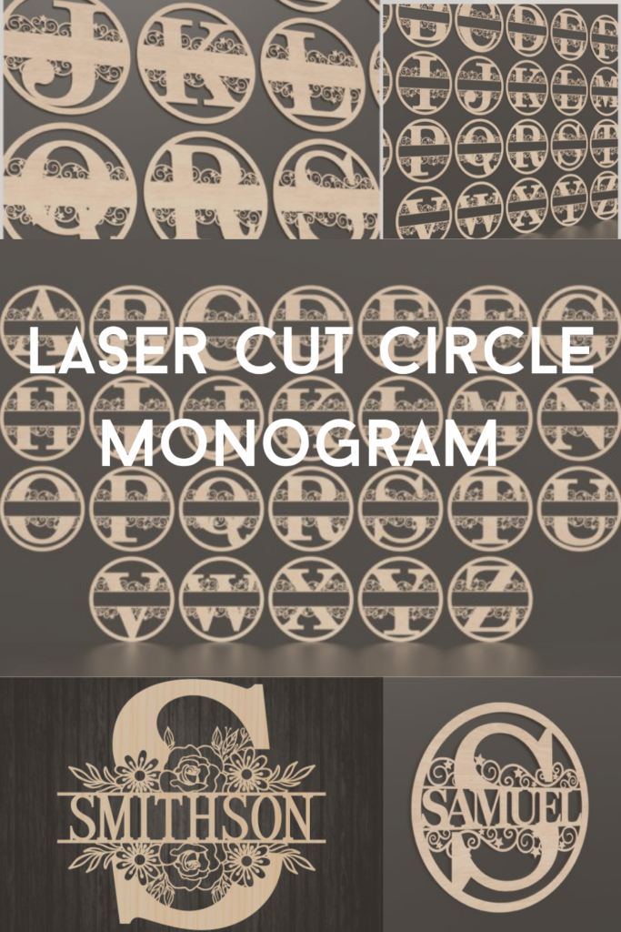 Laser Cut Circle Monogram Svg Files