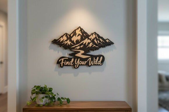 Laser Cut Mountain Wall Art SVG Bundle