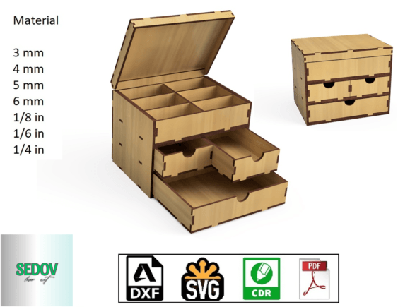 Laser Cut Organizer - Jewelry Box Casket