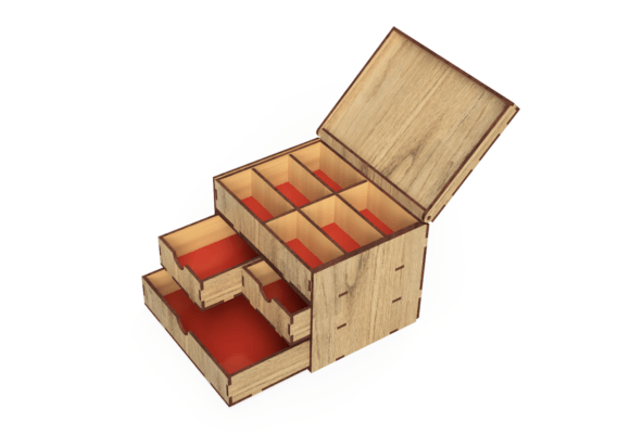 Laser Cut Organizer - Jewelry Box Casket
