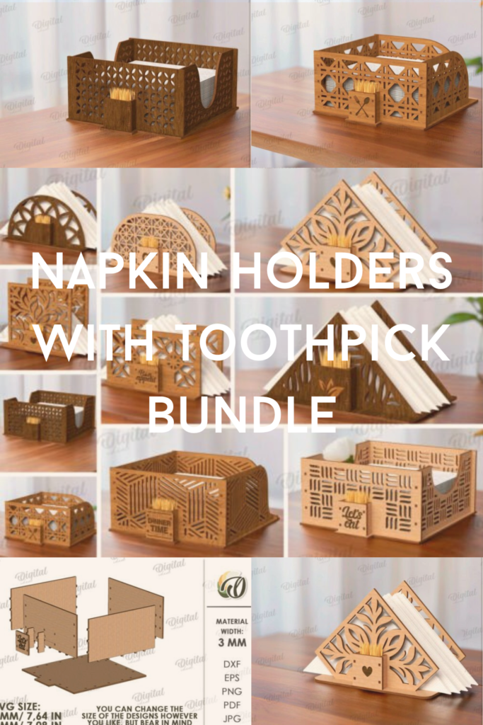 Napkin Holders with Toothpick Bundle