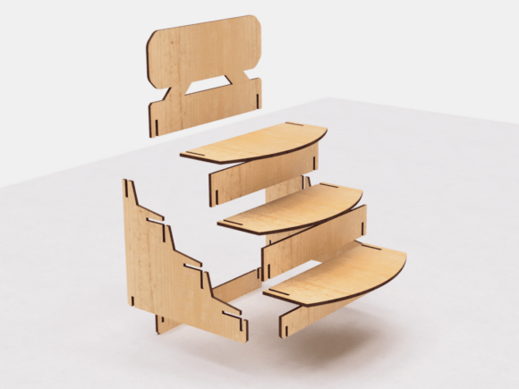 Retail Counter Display Stand Laser Cut