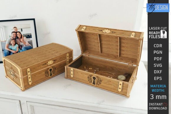 Retro treasure chest for home decor