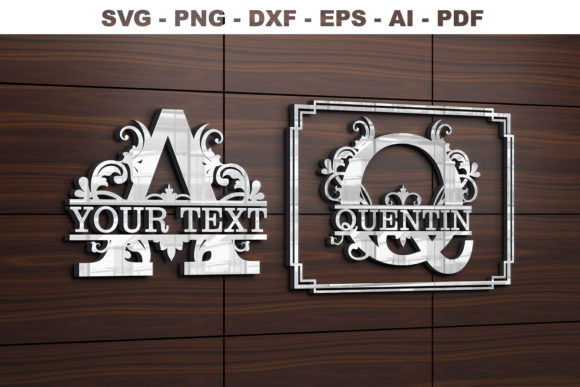 Split Regal Monogram Alphabet Letters