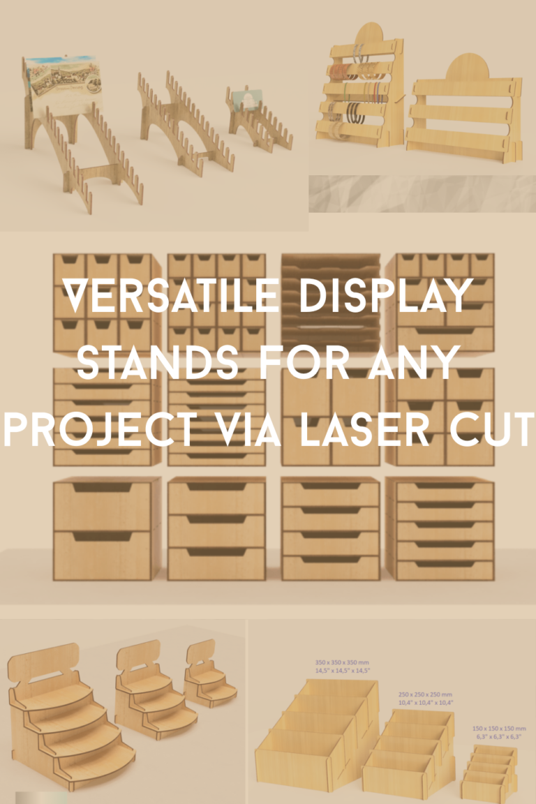 Versatile display stands for any project via Laser Cut: