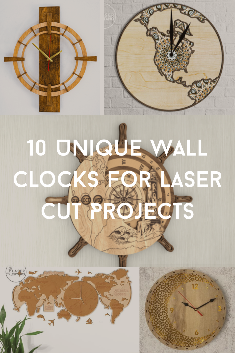 10 Unique Wall Clocks for Laser Cut Projects