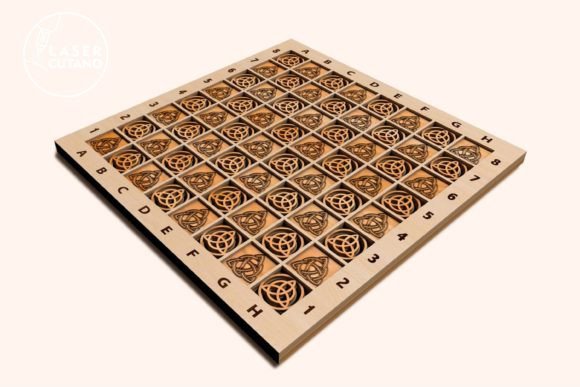 3D Chess Board Laser Cut File