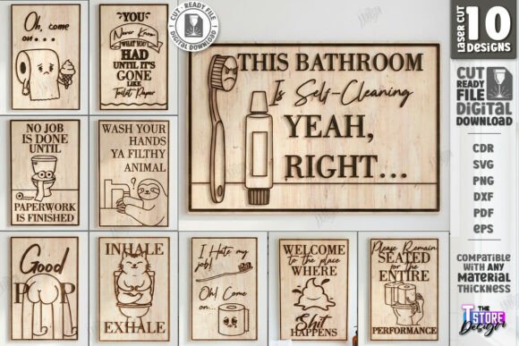Funny Bathroom Wall Art