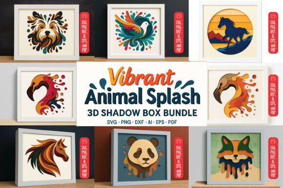 Multilayer 3D Shadow Box SVG Mega Bundle