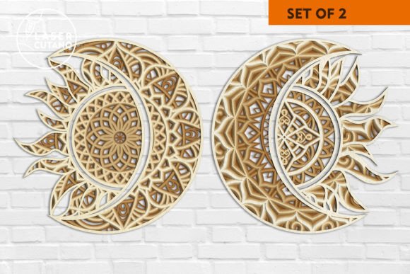 Solar Eclipse Wall Art Sun and Moon