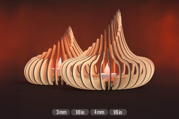 Tealight Holder SVG Files for Laser Cut
