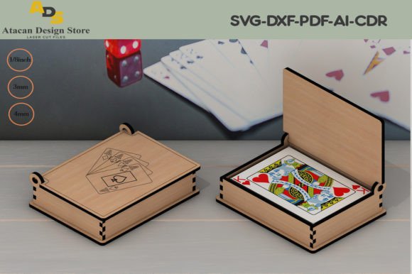Wooden Playing Card Box