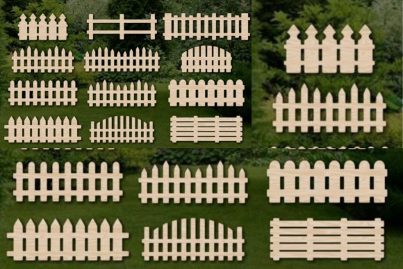 Laser Cut Picket Fence SVG Bundle